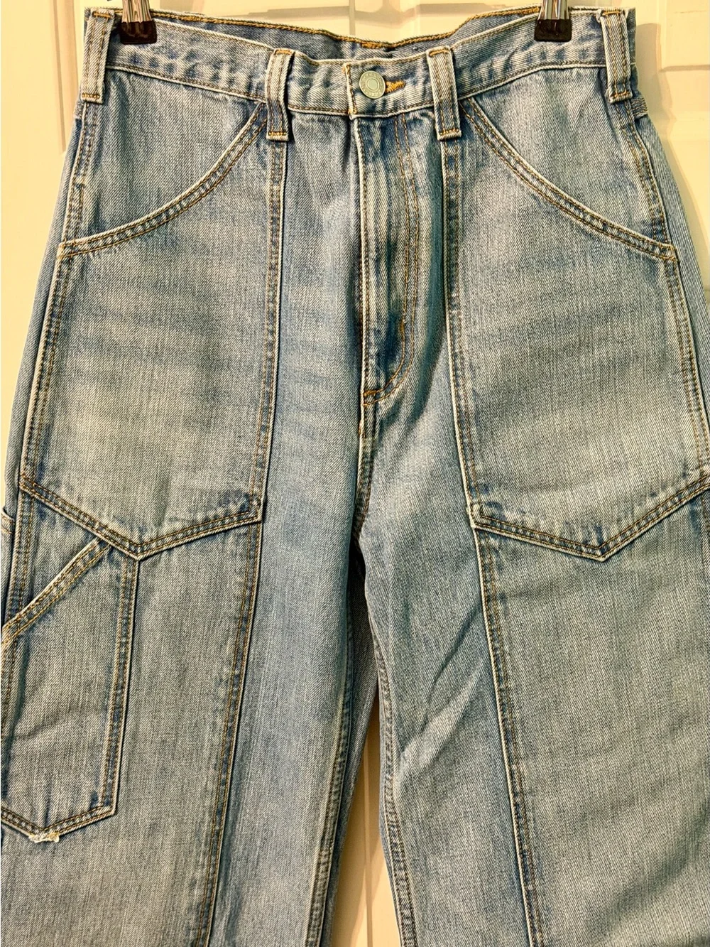 Re/Done Superhigh Workwear Carpenter Jean in Indigo Blue  - Size 27